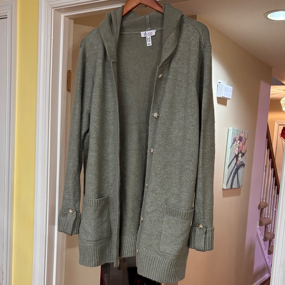 Denim & Company (d&co) Hooded Cardigan